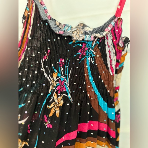 Sun Style NYC Sequined, Floral & Mesmerizing Swirl Sun Dress 1X - Picture 6 of 7